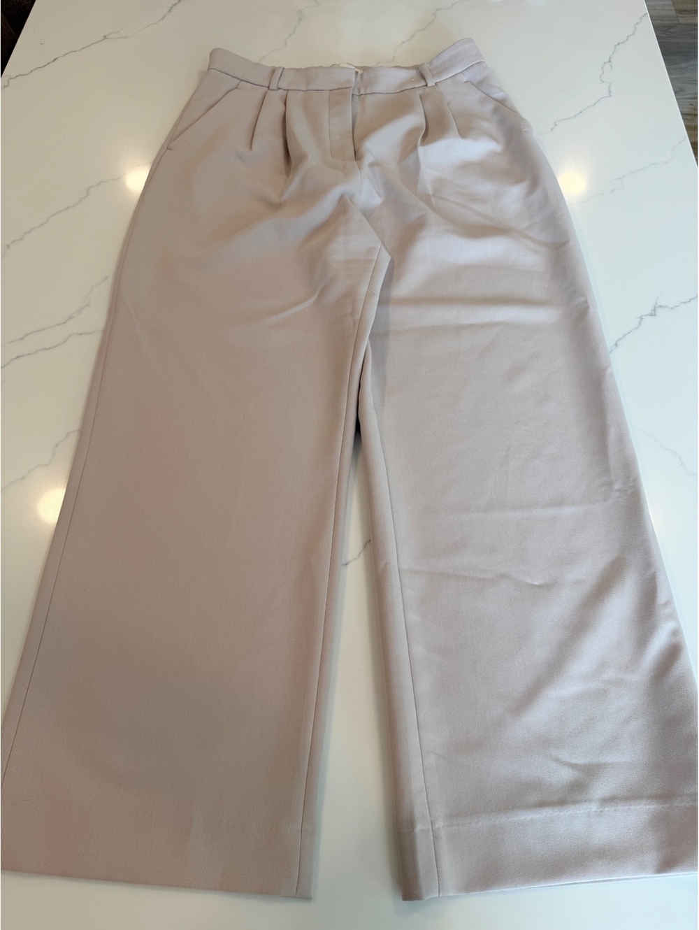 Abercrombie & Fitch Loose Fit Wide Leg Trousers Pants Beige Size 32x29 14R
